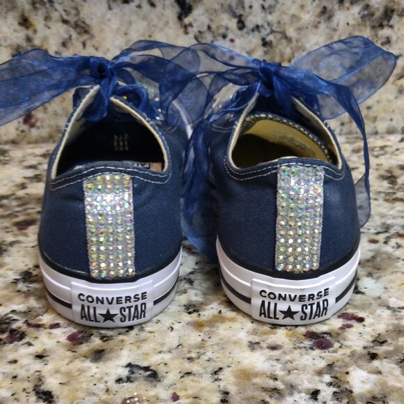 Converse All Star X Swarovski Crystal Bling Women's SIZE 8 NEW WITHOUT TAGS/BOX - Picture 6 of 9